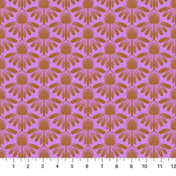 Pink Echinacea Indelible by Anna Maria for Northcott Cotton 44"/45" Fabric Per Yard - Linda's Electric Quilters