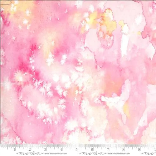 Pink Fuchsia Flow Basic Watercolor Painting 44"/45" Fabric Per Yard - Linda's Electric Quilters