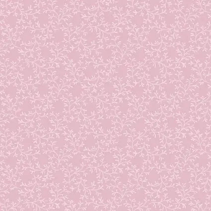 Pink Lace Leaf Cotton 43"/44" Fabric Per Yard EE Schenck Co