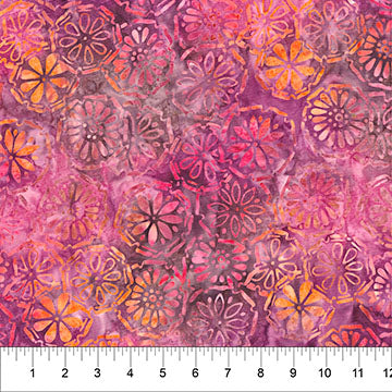 Pink Purple Medallion Flora 83631-27 Cotton 44”/45” Fabric Per Yard