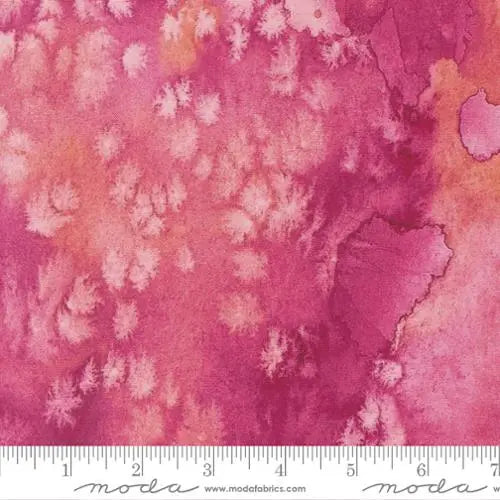 Pink Rose Flow Basic Watercolor Painting 44"/45" Fabric Per Yard - Linda's Electric Quilters
