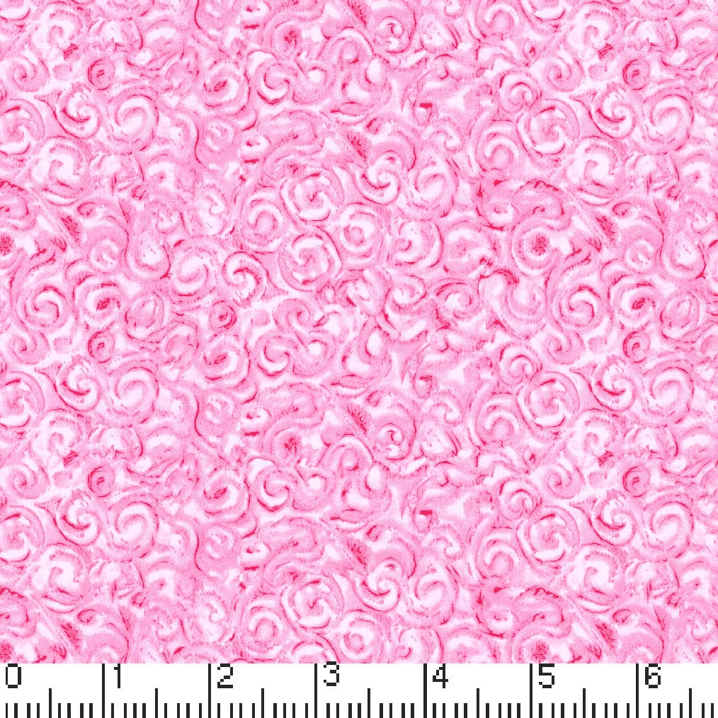 Pink Twister 45" Wide Cotton Fabric Per Yard