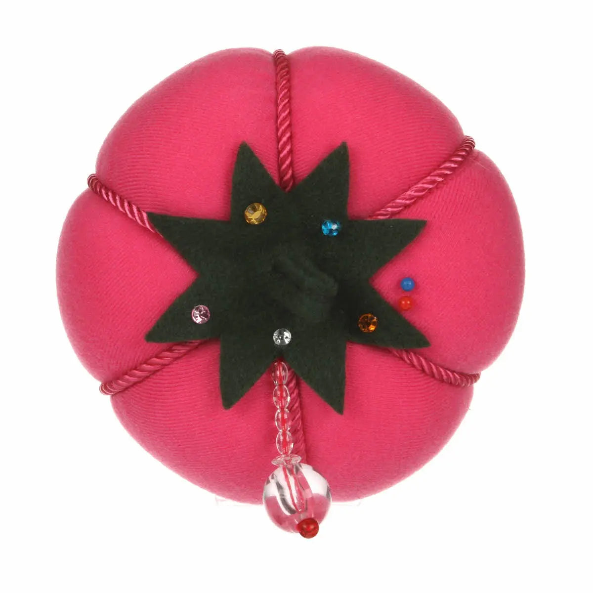 Pink Velvet Tomato Pincushion - Linda's Electric Quilters