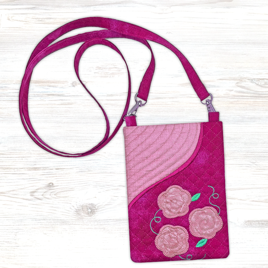 Posy Crossbody Bags In the Hoop Embroidery Designs Pickle Pie Designs