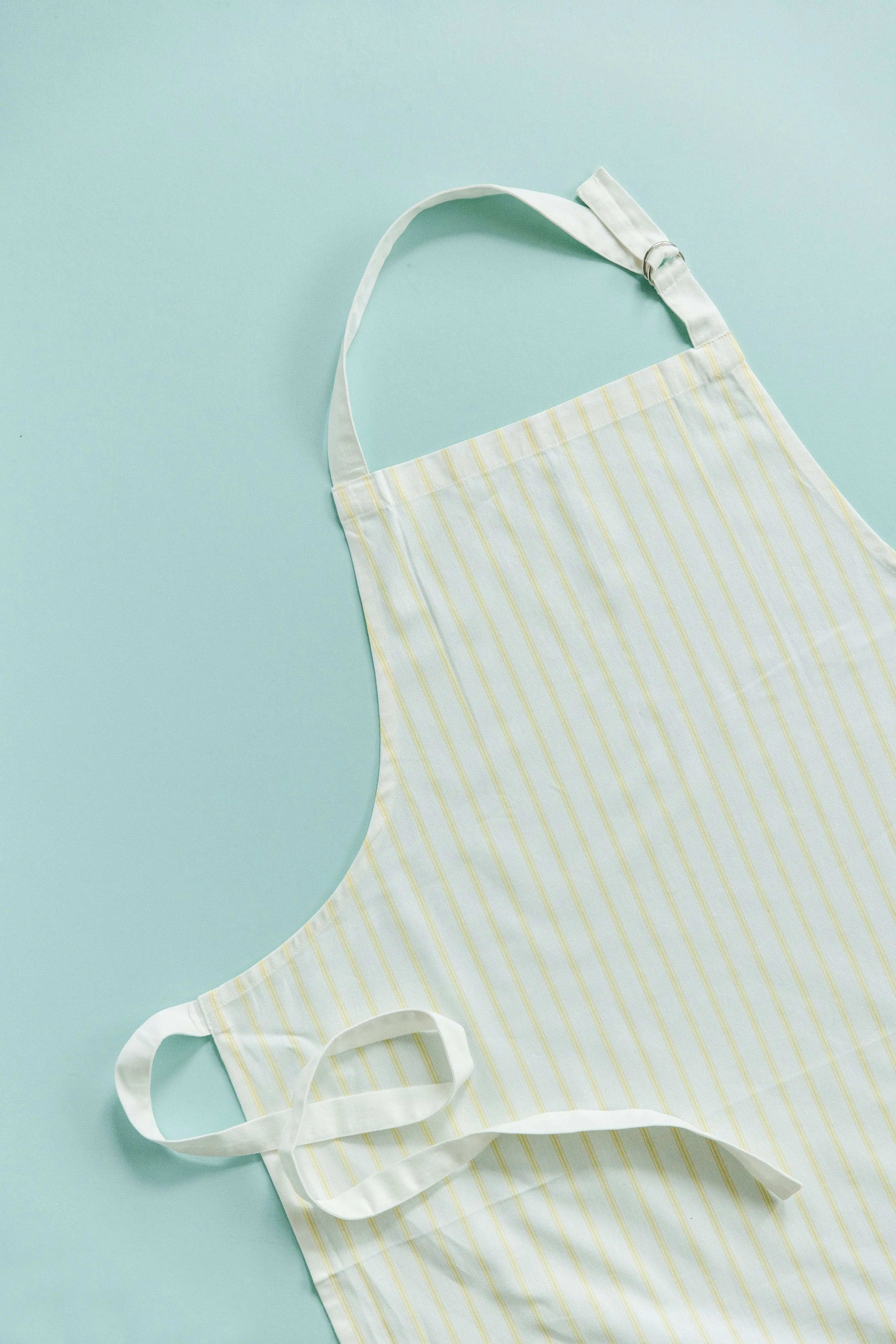 Pinstripe Apron Blank Yellow