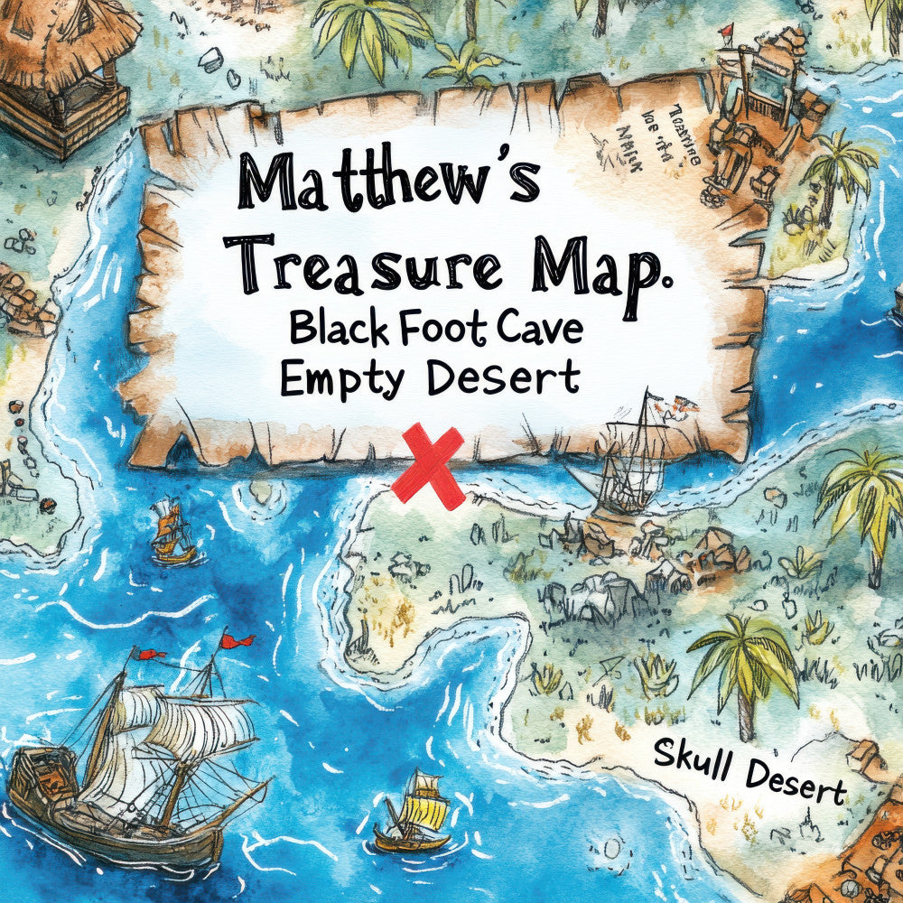 Pirate Treasure Map Fabric Panel 20 QuiltingFabricPanels