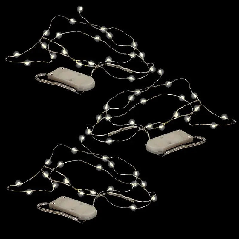 Pixie Lights 20 LED white wire set 3pk - Linda's Electric Quilters
