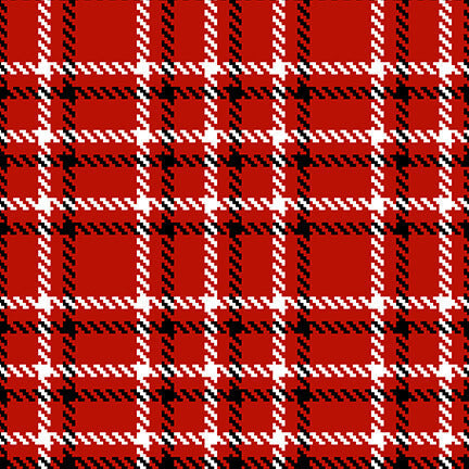Plaid Essentials - Tattersall Plaid - Red 44" / 45" Fabric Per Yard