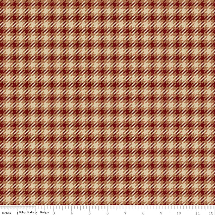 Plaid-Venture Club - Scout - Mahogany 44"/45" Fabric Per Yard