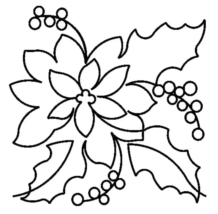 Poinsettia E2E - Linda's Electric Quilters