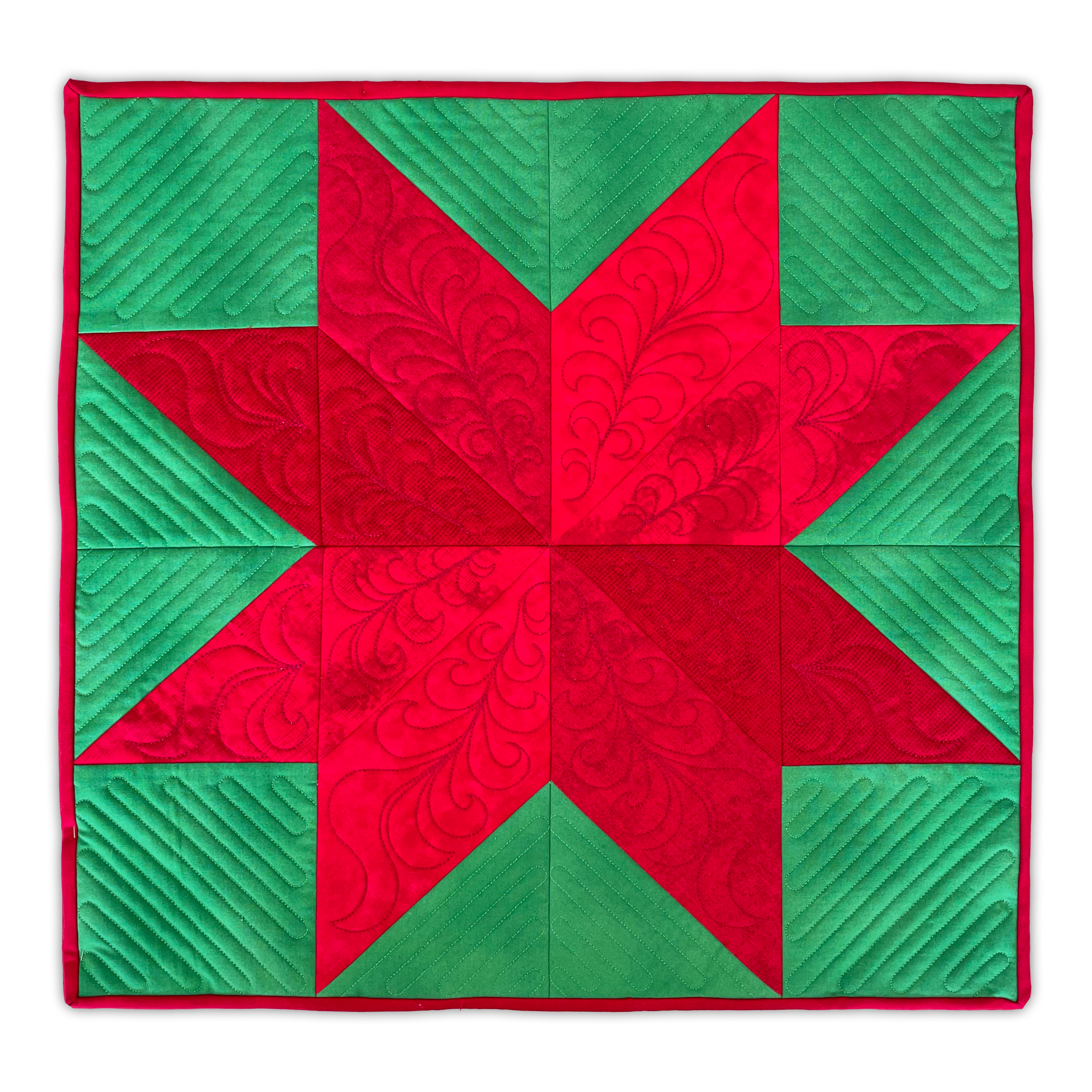 Poinsettia Quilt In-the-Hoop Machine Embroidery Set Pickle Pie Designs