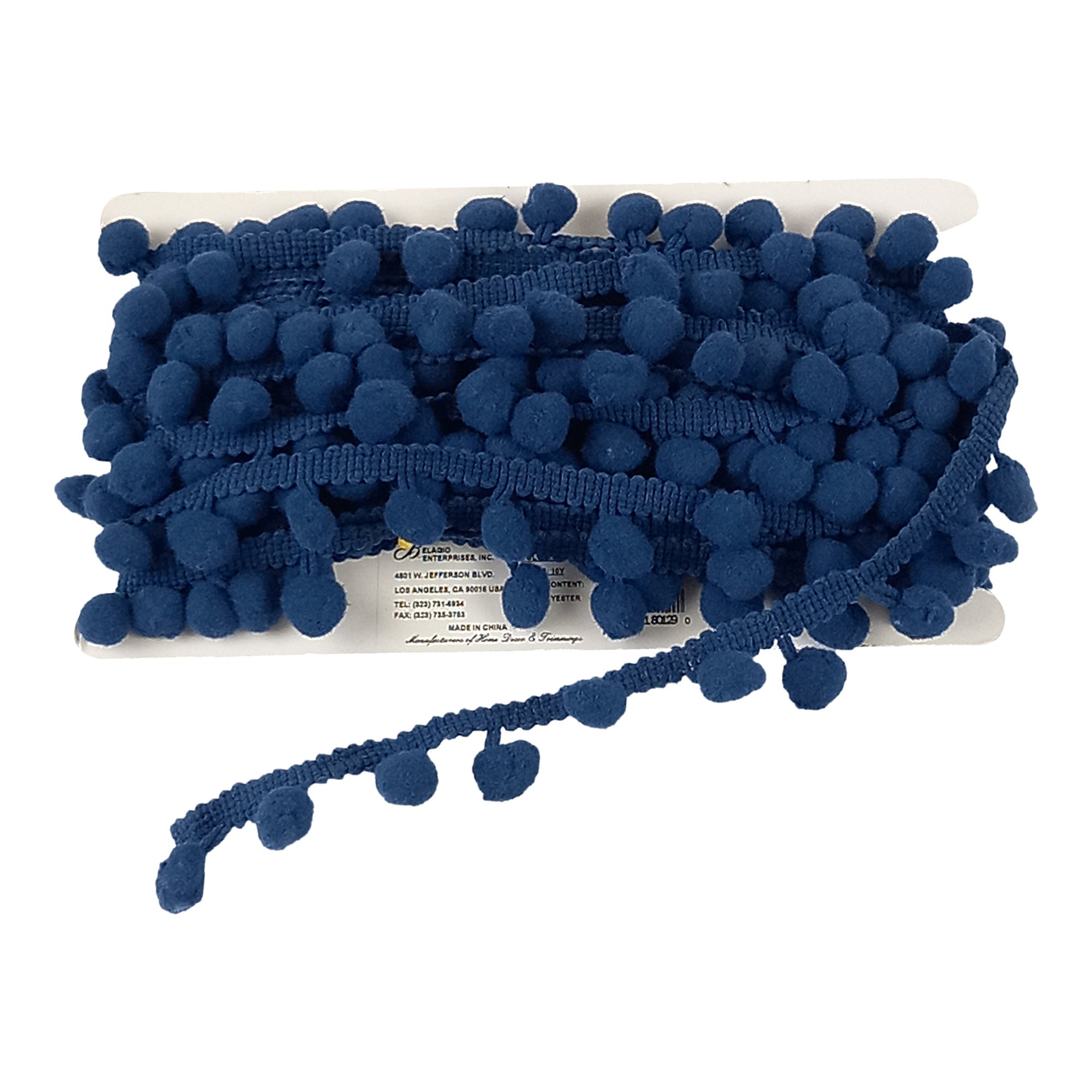 Pom Pom Collection - 5/8" width X 10 Yard Roll in Navy Blue