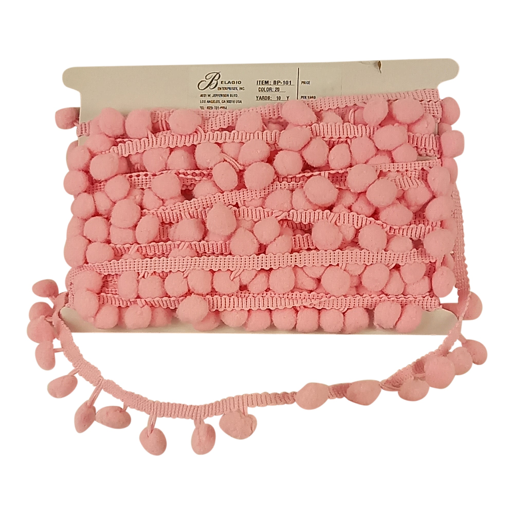 Pom Pom Collection - 5/8" width X 10 Yards in Pink