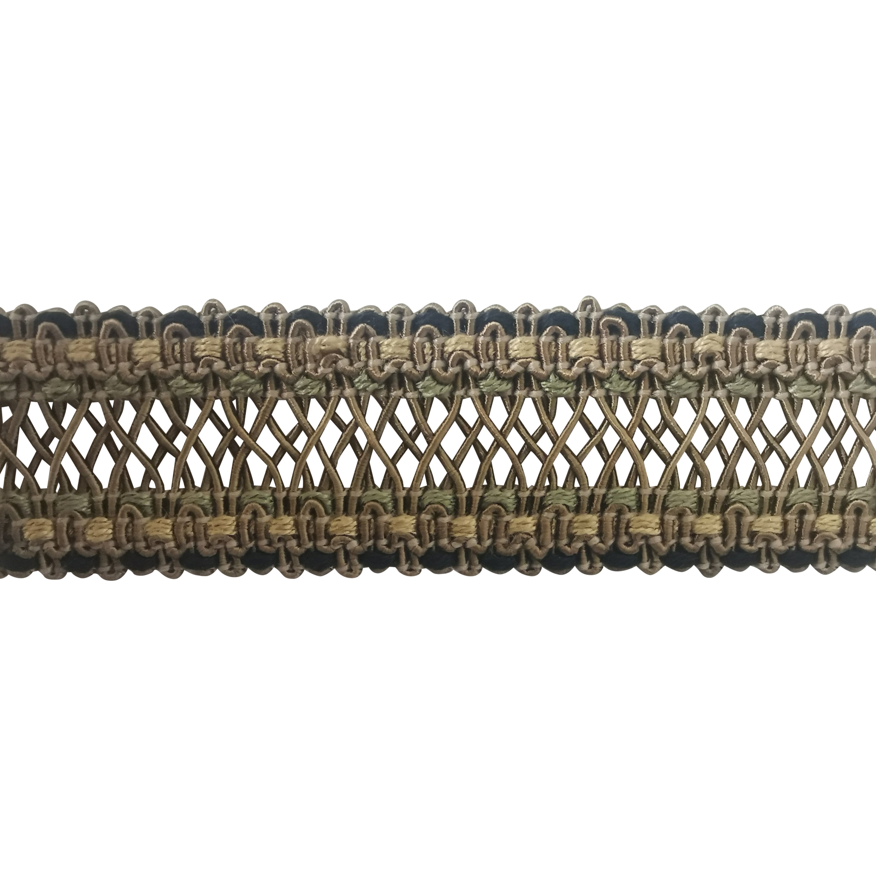 Pompeii Collection - 1" width BRAID (25 Yard Roll) - BR-7095-02/16 Black and Sable