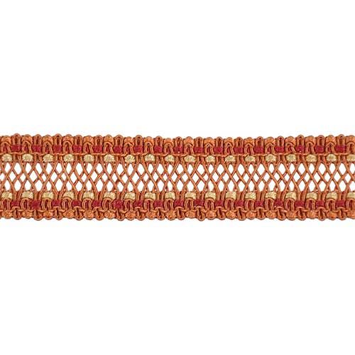 Pompeii Collection - 1" width BRAID (25 Yard Roll) - BR-7095-88/17 Gold and Rust