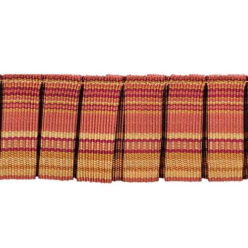 Pompeii Collection - 2" Width PLEATED TRIM (25 Yard Roll) - BF-1398-88/17 Gold and Rust