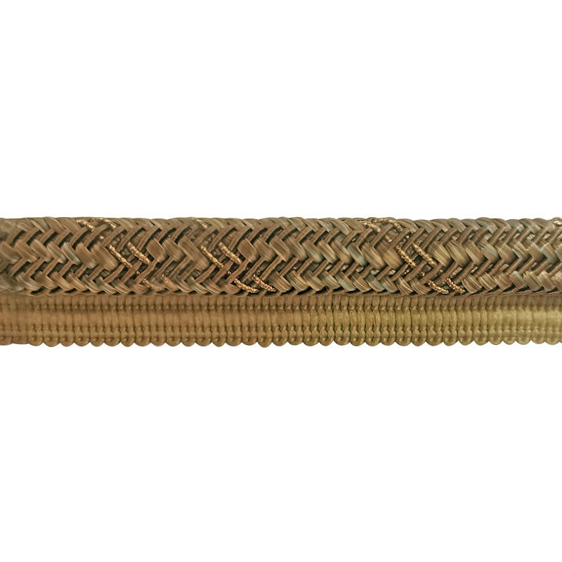 Pompeii Collection - 3/8" width CORD WITH LIP (50 Yard Roll) - BC-10095-38/11 Gold and Mint