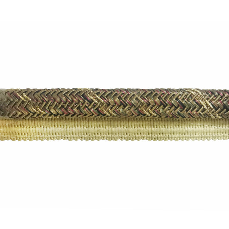 Pompeii Collection - 3/8" width CORD WITH LIP (50 Yard Roll) - BC-10095-38/17 Rust and Gold