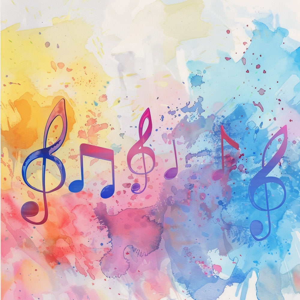 Pop Art Music Notes Fabric Panel 6