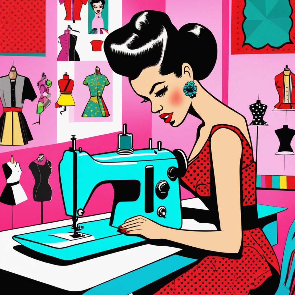 Pop Art Sewing Fabric Panel 3 QuiltingFabricPanels