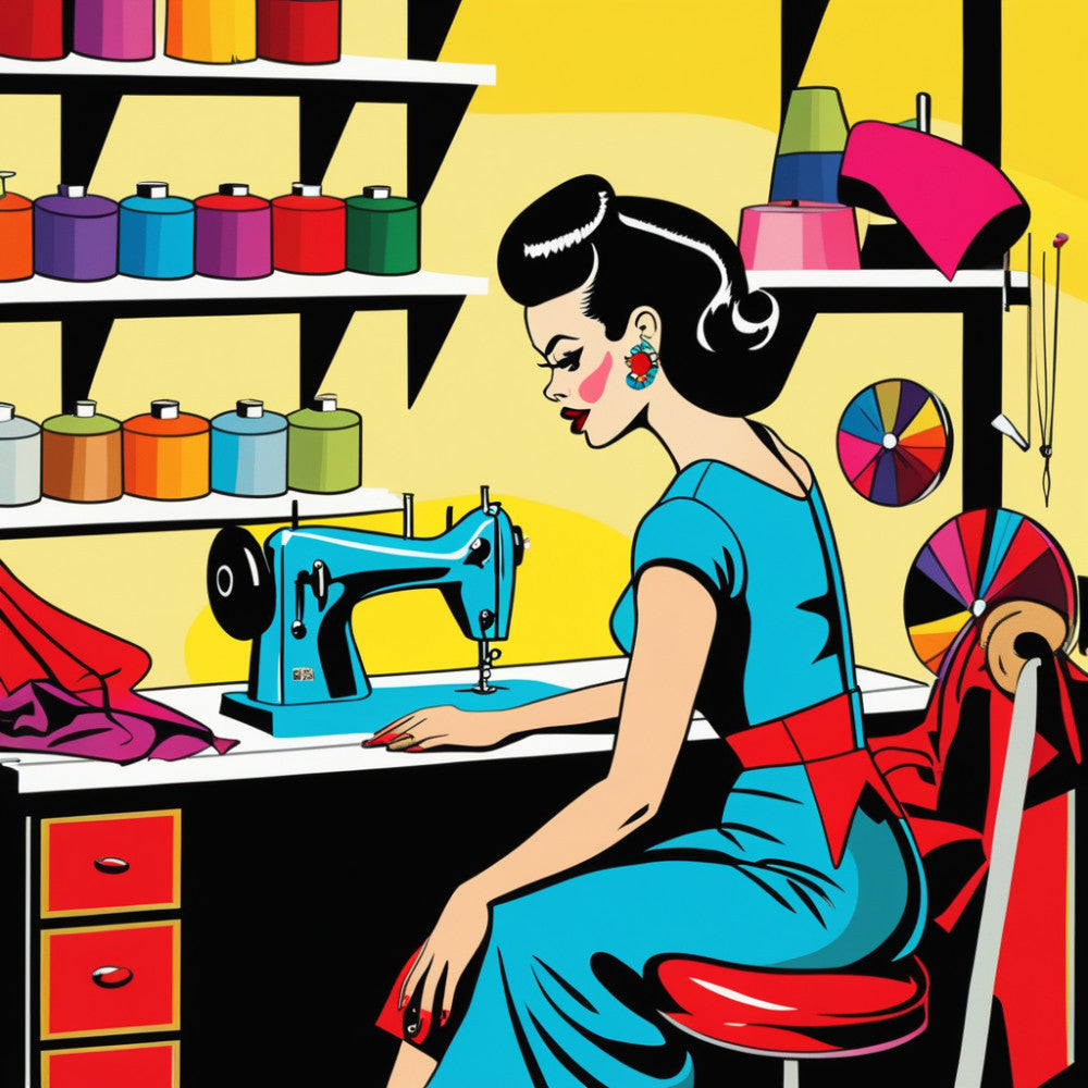 Pop Art Sewing Fabric Panel 5 QuiltingFabricPanels