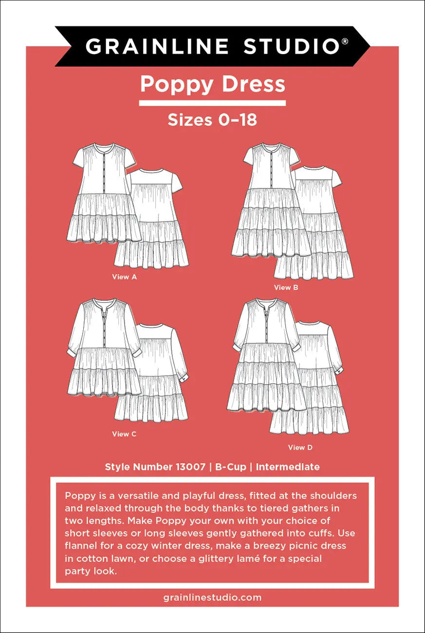 Poppy Dress Sizes 0-18 - Linda's Electric Quilters