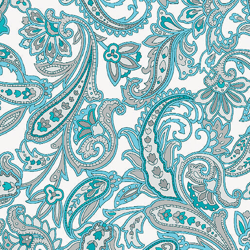 Porch Swing - Bandana Rama - Turquoise 44" / 45" Fabric Per Yard