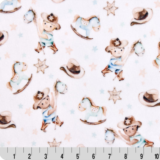 Powder Mini Roundup Digital Cuddle 58/60" Fabric Per Yard