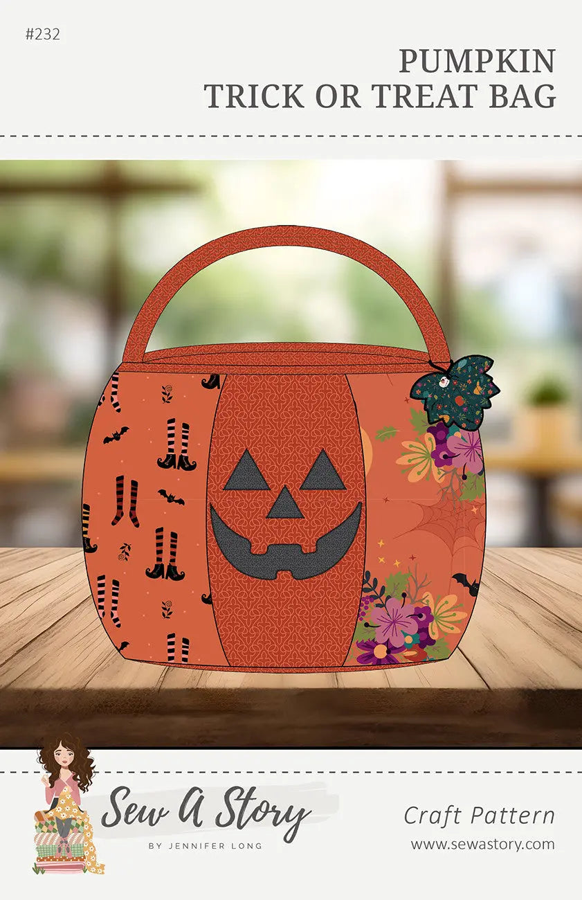 Pumpkin Trick or Treat Bag - Linda's Electric Quilters