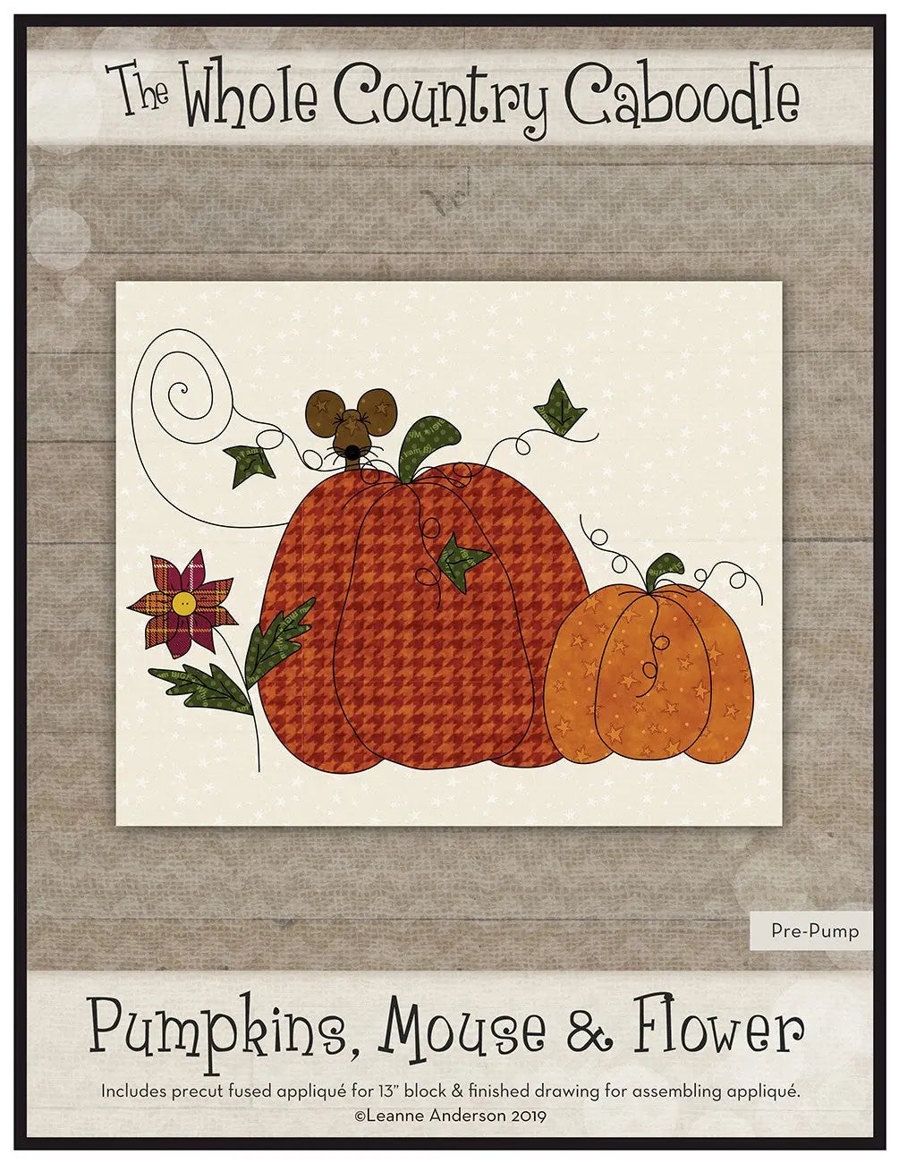 Pumpkins Mouse & Flower Precut Fused Applique Pack - Linda's Electric Quilters