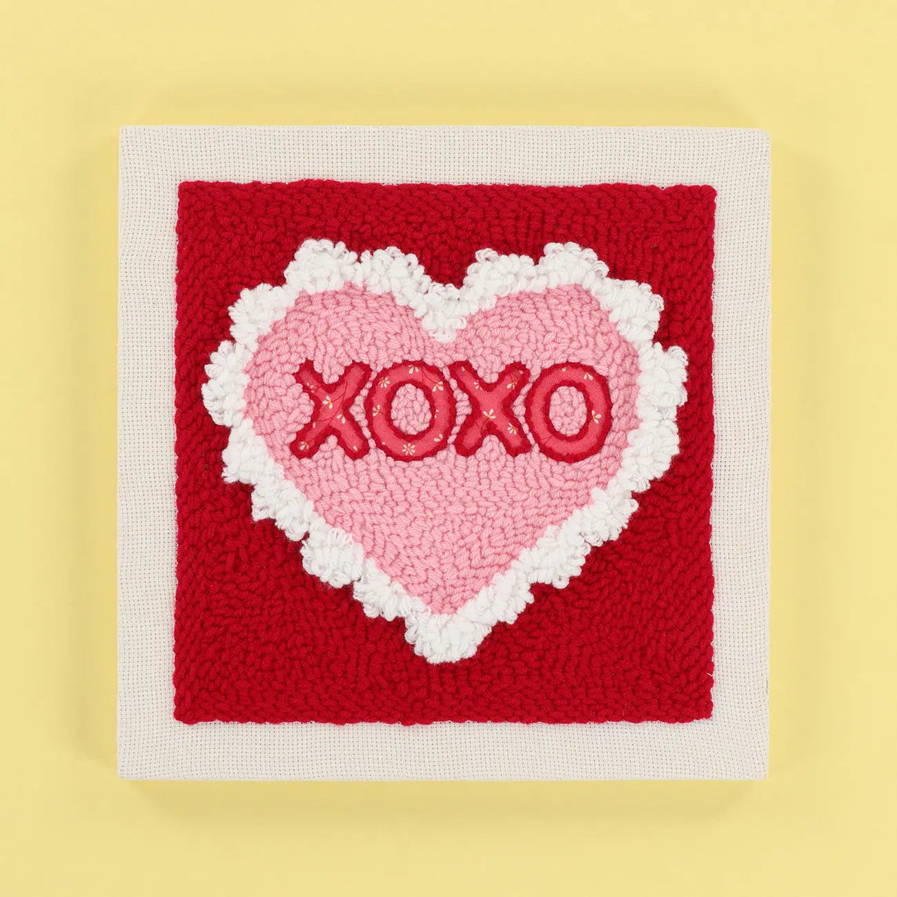 Punch Needle Embroidery Kit Hugs & Kisses 10in Frame - Linda's Electric Quilters