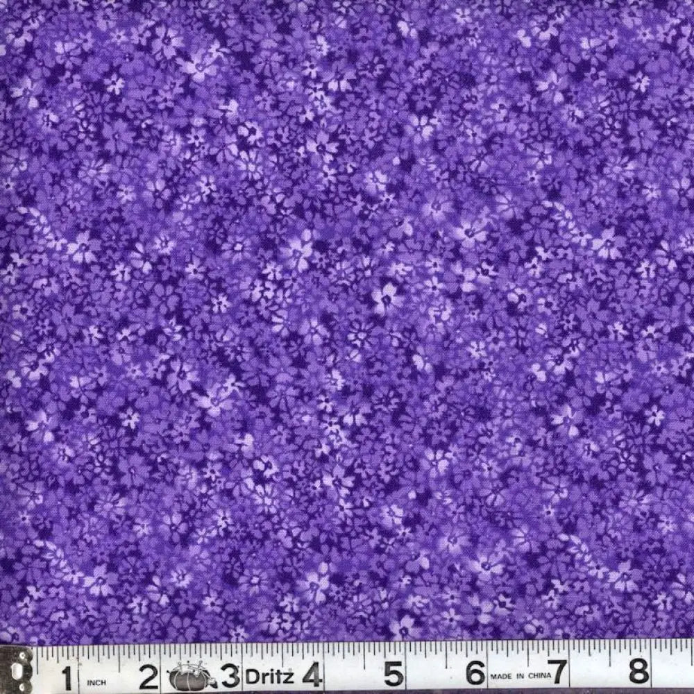 Purple Confetti Floral 45" wide Fabric per yard