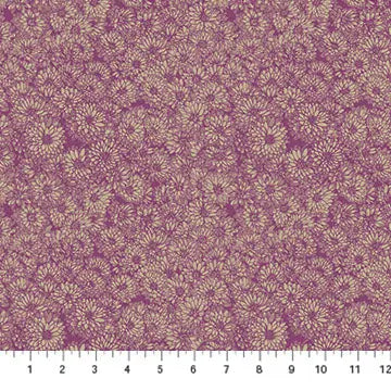 Purple Dahlias Indelible by Anna Maria for Northcott Cotton 44"/45" Fabric Per Yard - Linda's Electric Quilters
