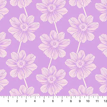 Purple Floral Indelible by Anna Maria for Northcott Cotton 44"/45" Fabric Per Yard - Linda's Electric Quilters