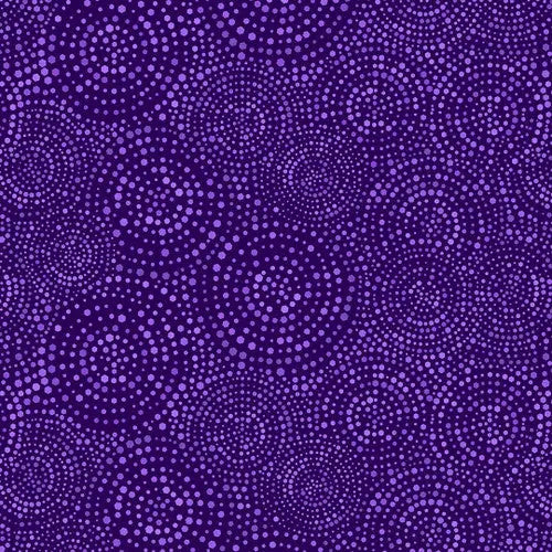 Purple Hexi Dots Cotton Wideback Fabric per yard