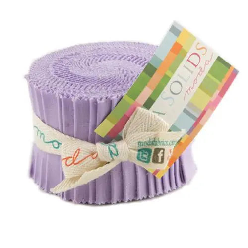 Purple Bella Solids Junior Jelly Roll Precuts - Linda's Electric Quilters