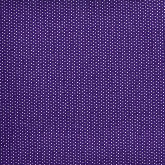 Purple Pin Dot 45" Wide Cotton Fabric Per Yard