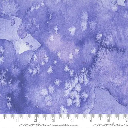 Purple Vinca Flow Basic Watercolor Painting 44"/45" Fabric Per Yard - Linda's Electric Quilters