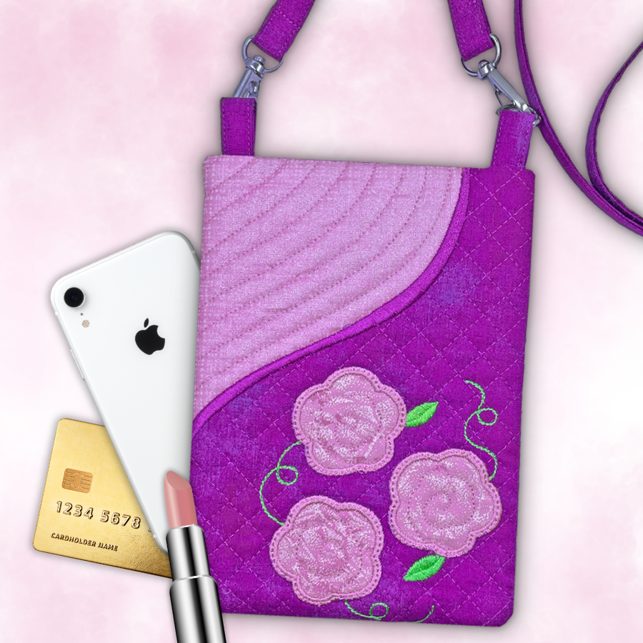 Posy Crossbody Bags In the Hoop Embroidery Designs Pickle Pie Designs