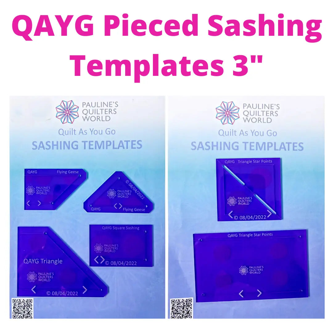 QAYG Pieced Sashing Templates 3" Set - Linda's Electric Quilters