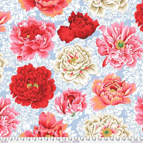 Multi Natural Brocade Peony Cotton Wideback Fabric Per Yard Free Spirit Fabrics