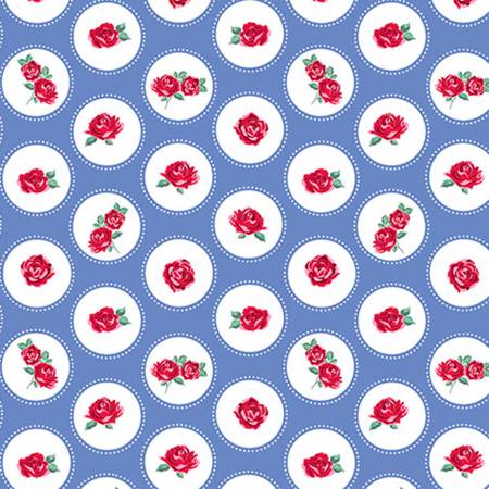 Shannon Fabrics Cottage Rose Lane Brighton Blue Bonnet Quilting Cuddle minky fabric