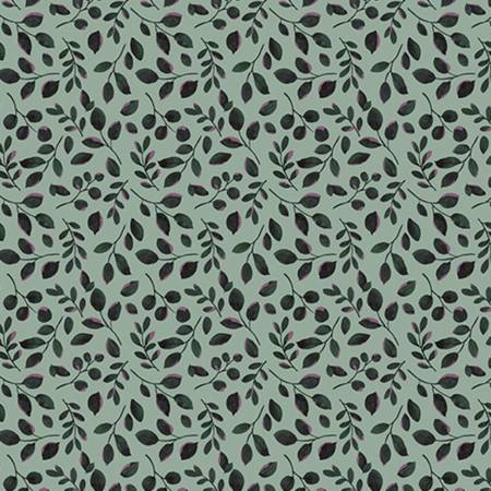 Shannon Fabrics Garden Leaves Quilting Cuddle minky fabric in Green