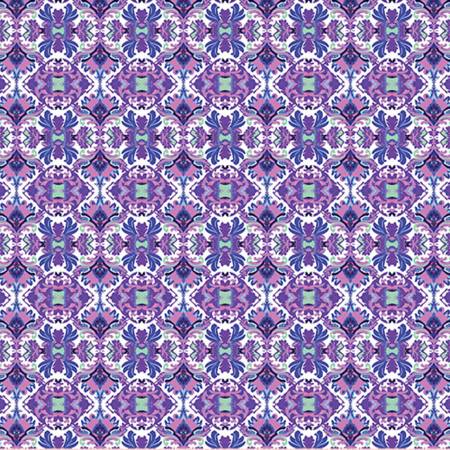 Shannon Fabrics Blue Wanderlust Damask Quilting Cuddle minky fabric with damask print on blue