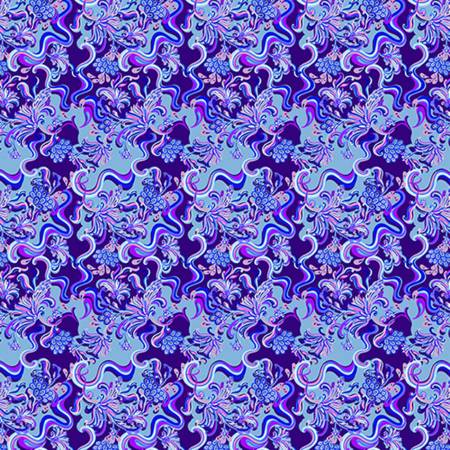 Shannon Fabrics Blue Wanderlust Paisley Quilting Cuddle minky fabric with paisley print on blue