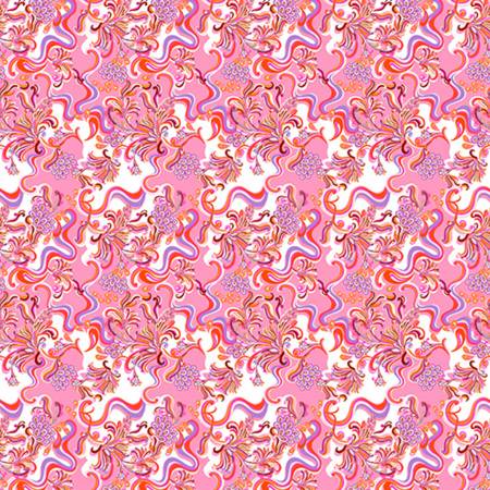 Shannon Fabrics Pink Wanderlust Paisley Quilting Cuddle minky fabric with paisley print on pink