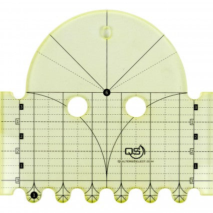 Quilters Select 6" & 1" MACHINE QUILT RULER