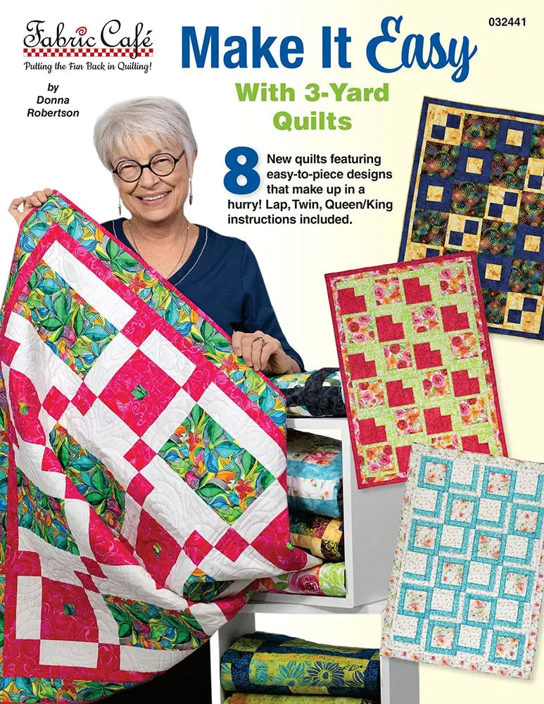 QT Fabrics Books - Make It Easy With 3 Yard Quilts Book - Linda's Electric Quilters