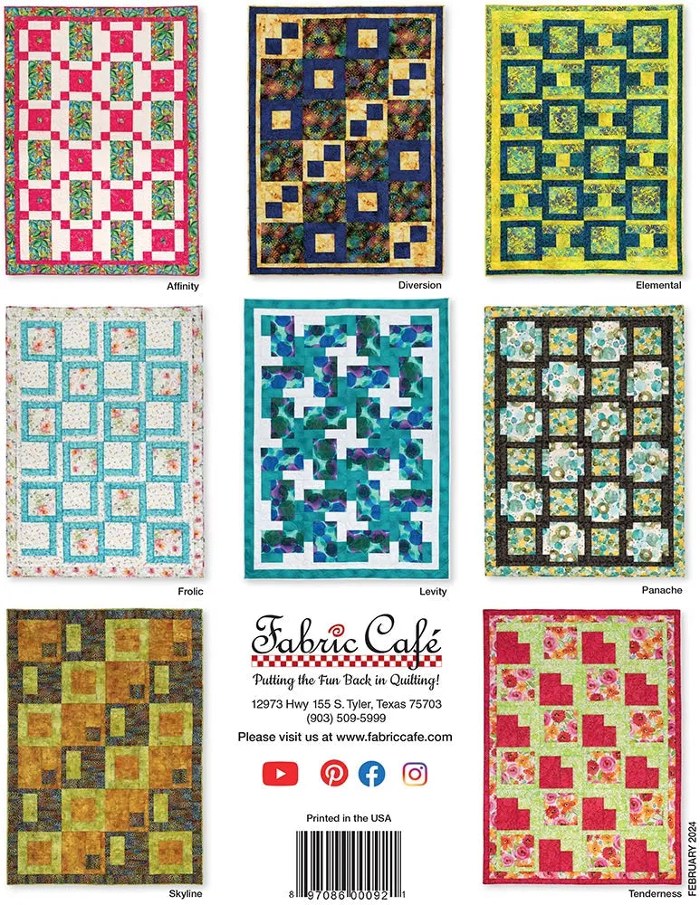 QT Fabrics Books - Make It Easy With 3 Yard Quilts Book - Linda's Electric Quilters