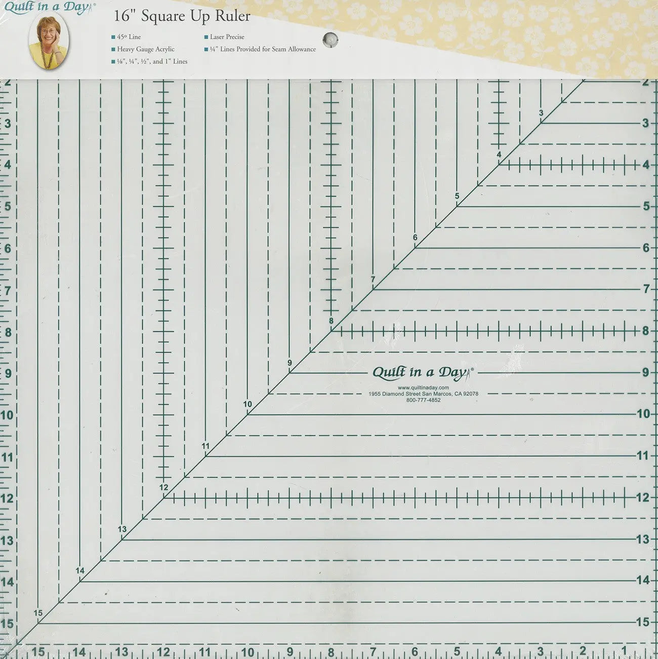 Quilt In A Day 16in Square Ruler - Linda's Electric Quilters